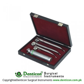 MaxBright™ Fiber Optic Miller Laryngoscope Set With Battery Handle Ref:- AN-890-01 and Blades Ref:- AN-810-01 to AN-810-03 Stainless Steel,